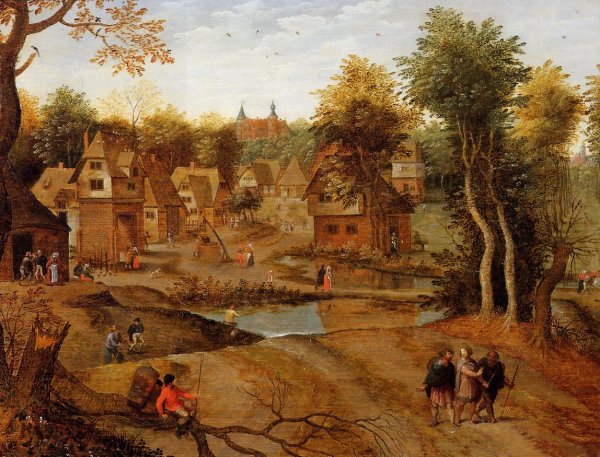 Village Landscape with Ammaus Pilgrims