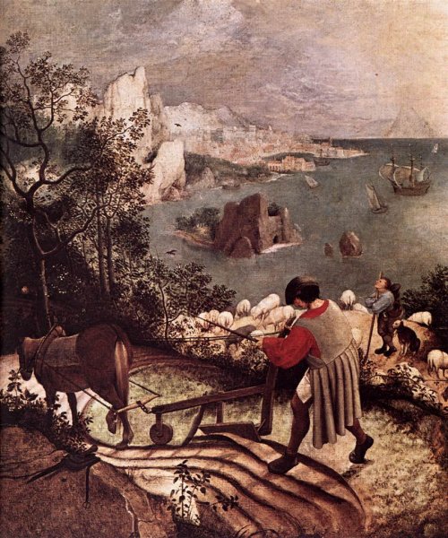 Landscape with the Fall of Icarus (detail)