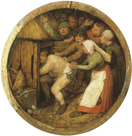 The Drunkard pushed into the Pigsty