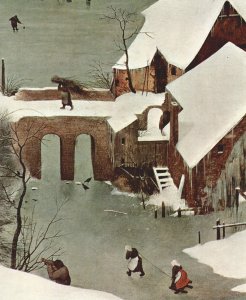 Hunters in the snow (detail 2)